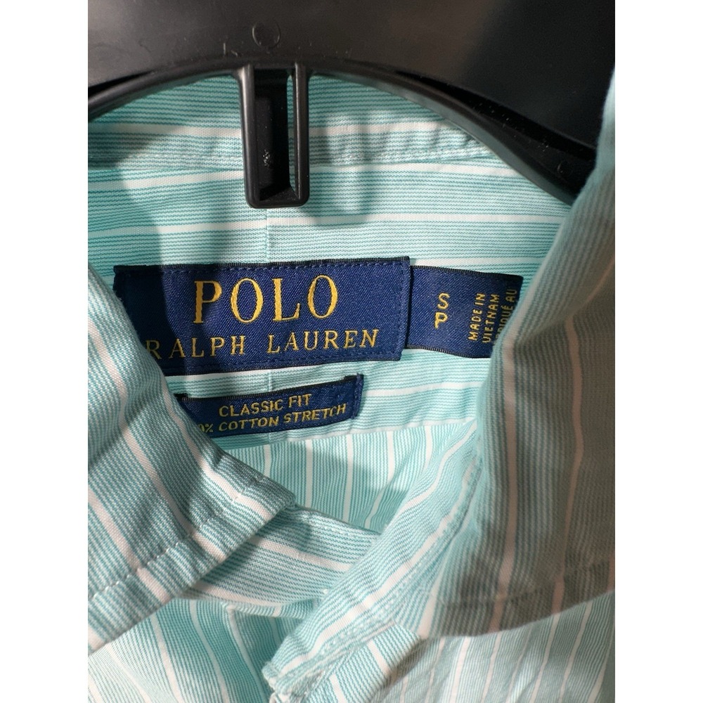 Men's Ralph Lauren Striped Button Down Shirt Blue White Navy Pony | Size Small - Picture 4 of 6